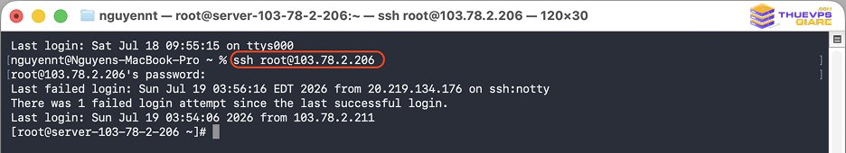 Hướng Dẫn Đăng Nhập VPS Windows & SSH Linux Trên PC, Mobile 9 đăng nhập VPS Linux bằng ssh trên Terminal