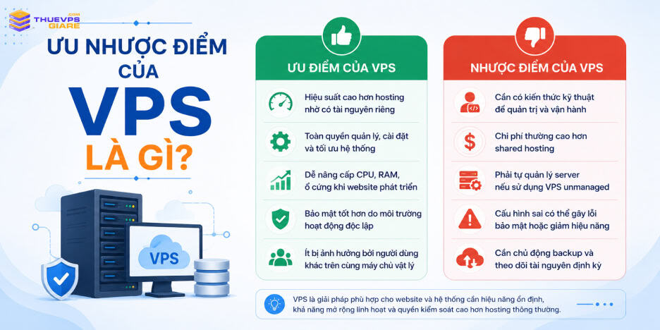Những ưu nhược điểm của VPS là gì