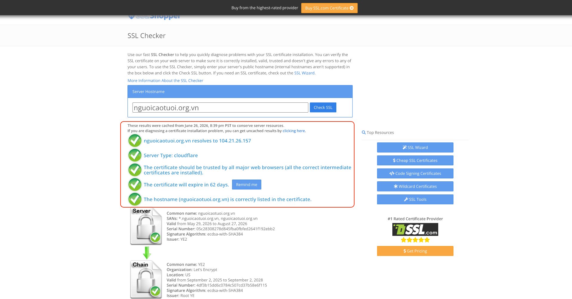 Kiểm Tra SSL Sau Khi Cài Đặt Bằng Công Cụ SSL Labs