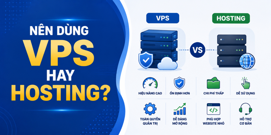 So Sánh VPS Và Hosting để lựa chọn giải pháp phù hợp cho website