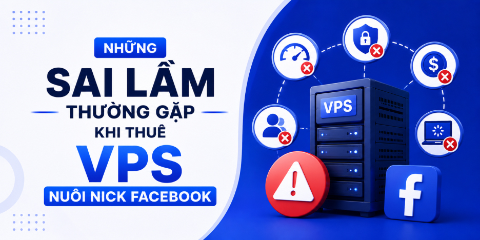 VPS Nuôi Nick Facebook Là Gì? Cách Chọn VPS Ổn Định Cho MMO Và Automation 35 Tránh các sai lầm phổ biến khi thuê VPS để đảm bảo hệ thống hoạt động ổn định và hiệu quả