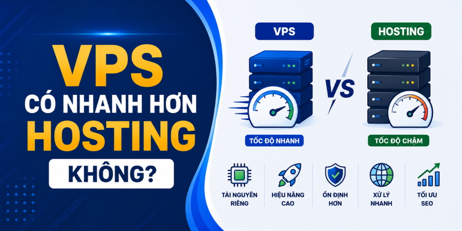 VPS có nhanh hơn Hosting không?