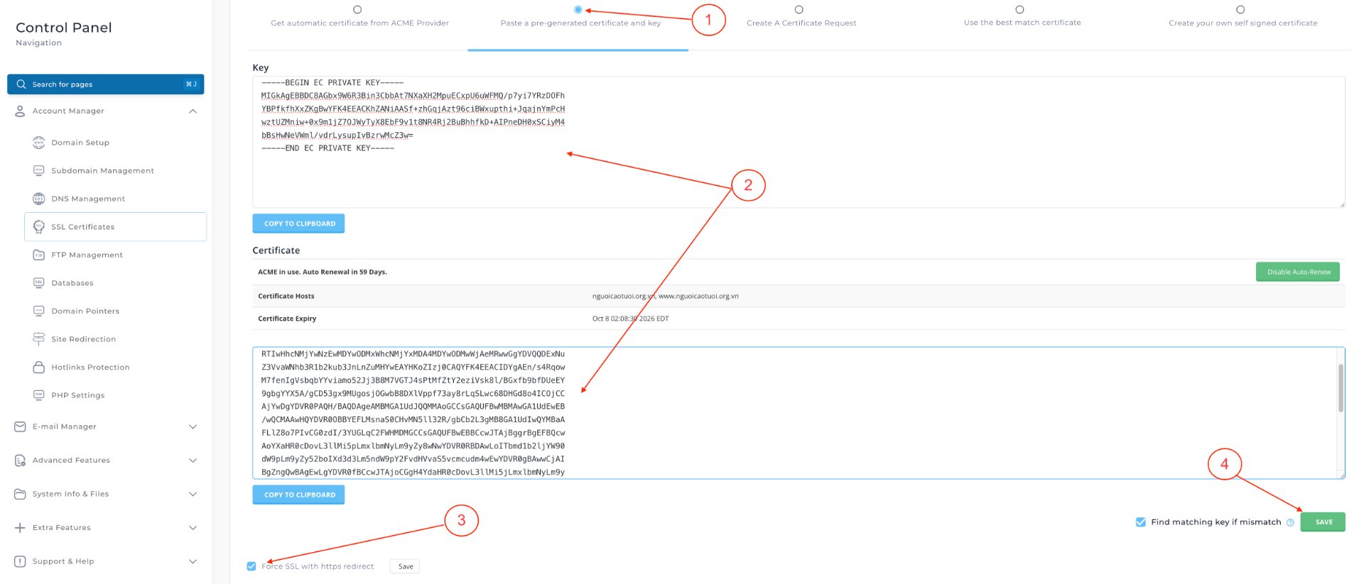 Cài SSL Trên DirectAdmin: Hướng Dẫn Chi Tiết Từ A-Z Với Let’s Encrypt 14 Cài đặt SSL Trả Phí Trên DirectAdmin