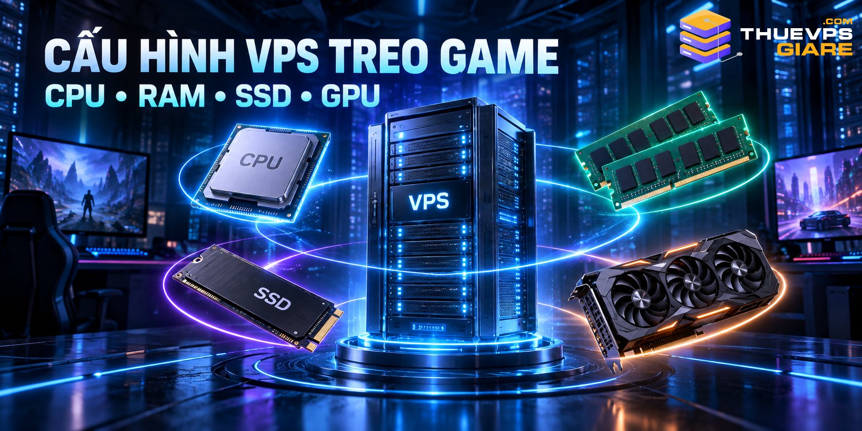 Hướng dẫn chọn cấu hình VPS treo game theo CPU, RAM, SSD, GPU